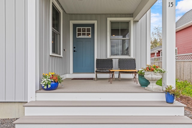 15 Pacer Way, Scarborough, ME 04074 - entrance to property with covered porch and board and batten siding