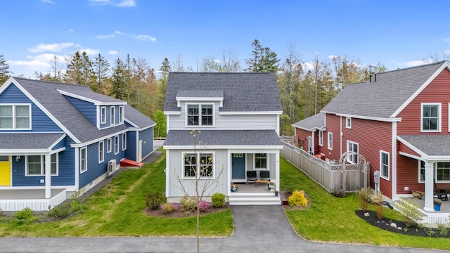 15 Pacer Way, Scarborough, ME 04074 - view of front of home featuring a porch, a shingled roof, and driveway