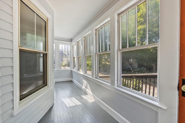 2 Elm Ter, Waterville, ME 04901 - unfurnished sunroom with hardwood / wood-style floors and baseboards