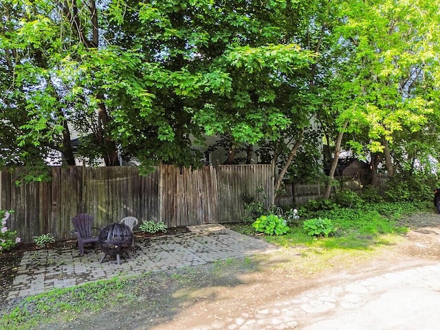 2 Elm Ter, Waterville, ME 04901 - view of yard featuring a patio and a fire pit