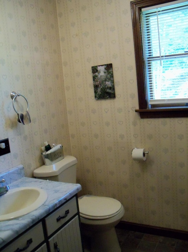 593 S Strong Rd, Strong, ME 04983 - bathroom with vanity and toilet