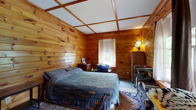 574 Scribner Hill Rd, Otisfield, ME 04270 - bedroom featuring wooden walls