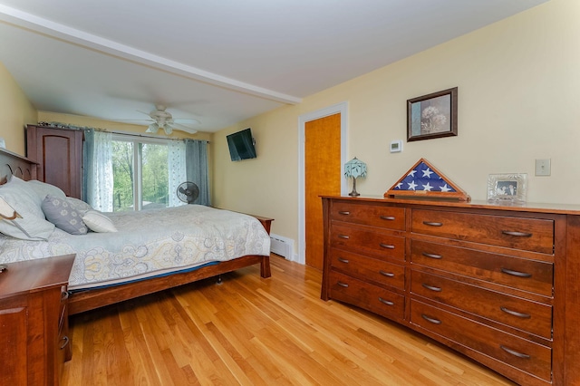 5 Nash Pkwy, Somersworth, NH 03878 - bedroom with a baseboard radiator, light wood-type flooring, and ceiling fan