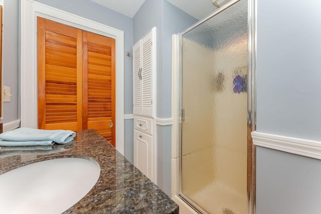 5 Nash Pkwy, Somersworth, NH 03878 - bathroom with a stall shower, vanity, and a closet