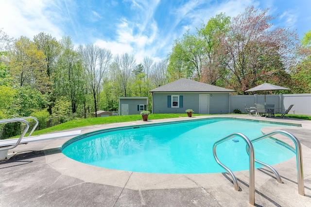 5 Nash Pkwy, Somersworth, NH 03878 - view of pool featuring a patio area and an outdoor structure