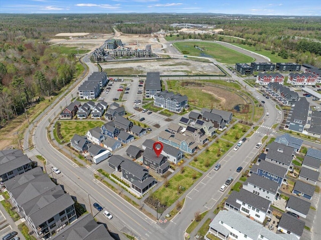 4 Frontrunner Way, Scarborough, ME 04074 - aerial view of property and surrounding area featuring a heavily wooded area