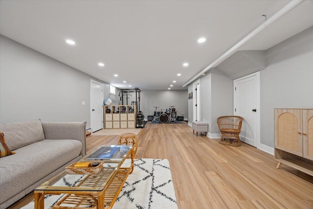 4 Frontrunner Way, Scarborough, ME 04074 - living area featuring wood finished floors, recessed lighting, and baseboards