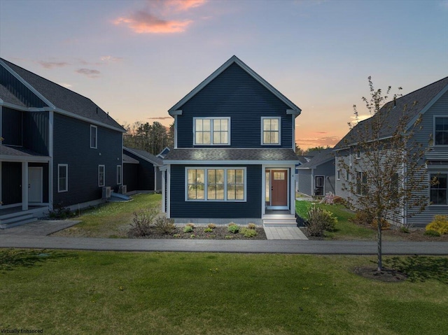 4 Frontrunner Way, Scarborough, ME 04074 - traditional-style house with a lawn and entry steps