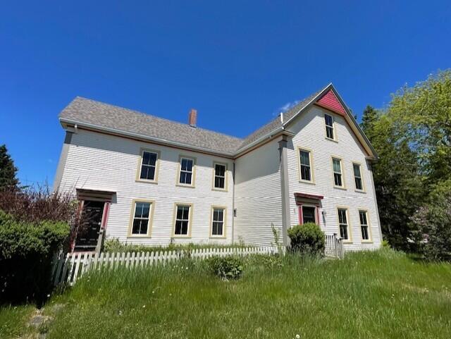 119 Village Rd, Steuben, ME 04680 - view of front of property with a chimney