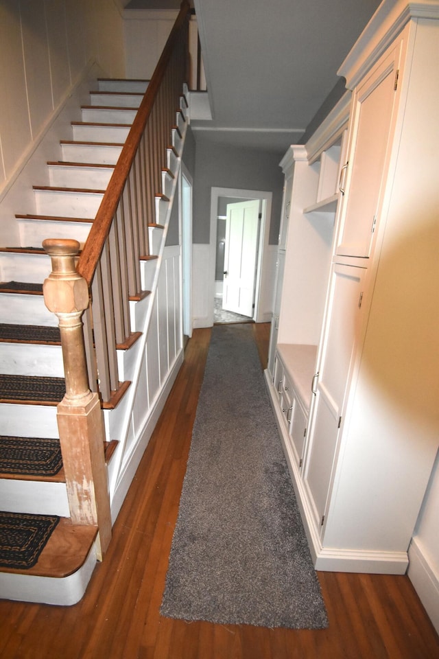 164 Nichols St, Pittsfield, ME 04967 - stairway featuring wood finished floors
