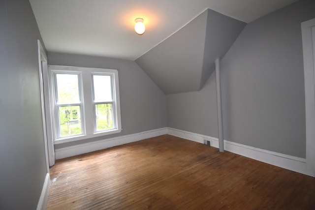 164 Nichols St, Pittsfield, ME 04967 - additional living space featuring hardwood / wood-style floors, lofted ceiling, and baseboards