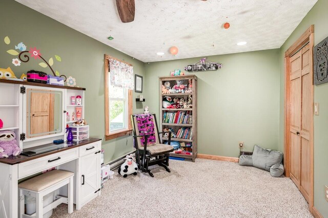 6 Sand Pond Rd, North Berwick, ME 03906 - office space featuring light colored carpet, baseboards, a ceiling fan, recessed lighting, and baseboard heating