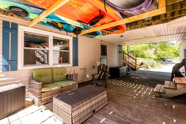 6 Sand Pond Rd, North Berwick, ME 03906 - wooden deck with an outdoor living space