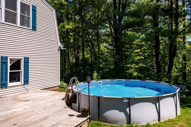 6 Sand Pond Rd, North Berwick, ME 03906 - swimming pool with a wooden deck