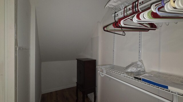 2670 Bennoch Rd, Old Town, ME 04468 - spacious closet featuring lofted ceiling and wood finished floors