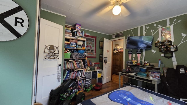 2670 Bennoch Rd, Old Town, ME 04468 - bedroom featuring wood finished floors and ornamental molding