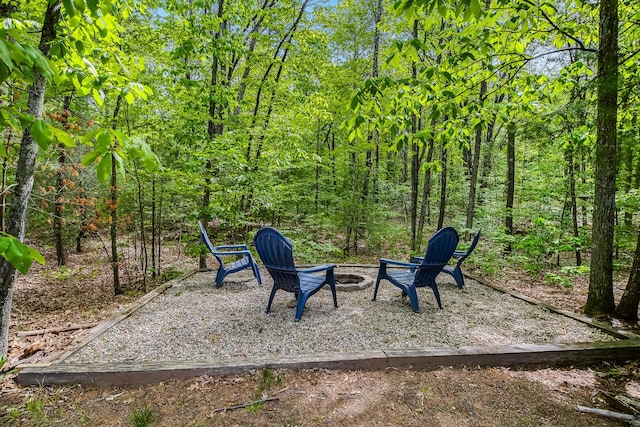 6 Emerald Ct, Berwick, ME 03901 - view of yard with an outdoor fire pit