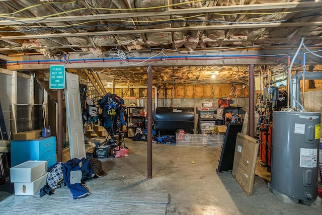 6 Emerald Ct, Berwick, ME 03901 - unfinished below grade area with electric water heater and heating fuel