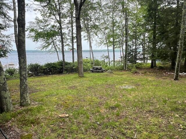 166 Ridge Rd, Frye Island, ME 04071 - view of yard with a water view