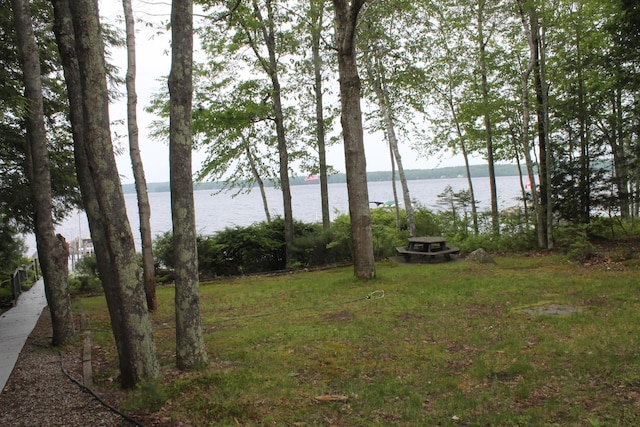 166 Ridge Rd, Frye Island, ME 04071 - view of yard with a water view
