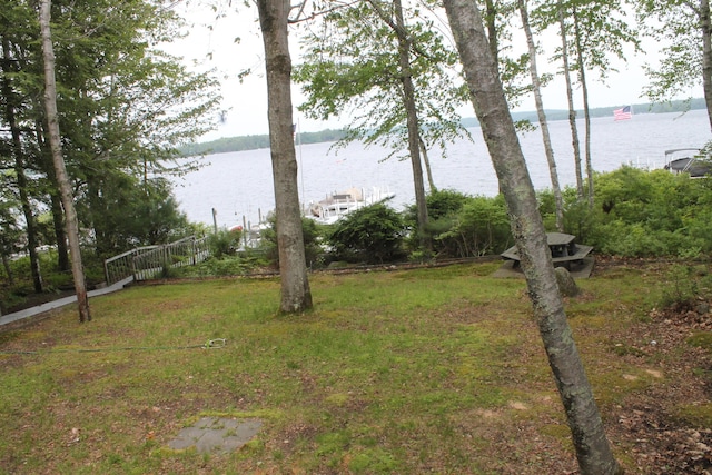 166 Ridge Rd, Frye Island, ME 04071 - view of yard featuring a water view