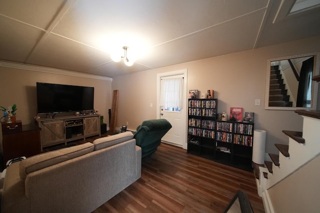 29 Columbia St, Houlton, ME 04730 - living room with stairs and wood finished floors