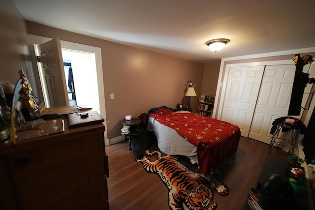 29 Columbia St, Houlton, ME 04730 - bedroom featuring dark wood-style floors and a closet