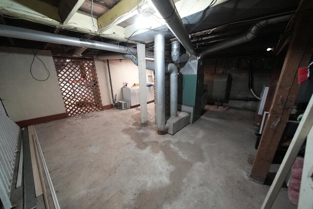 29 Columbia St, Houlton, ME 04730 - unfinished basement with oil tank