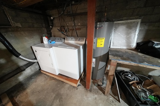 29 Columbia St, Houlton, ME 04730 - unfinished basement featuring separate washer and dryer and water heater