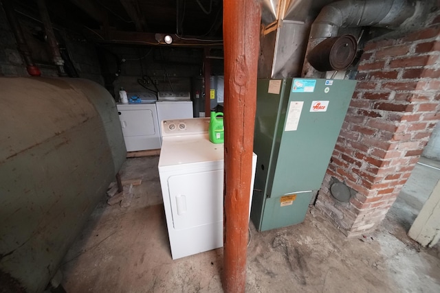 29 Columbia St, Houlton, ME 04730 - unfinished basement featuring separate washer and dryer