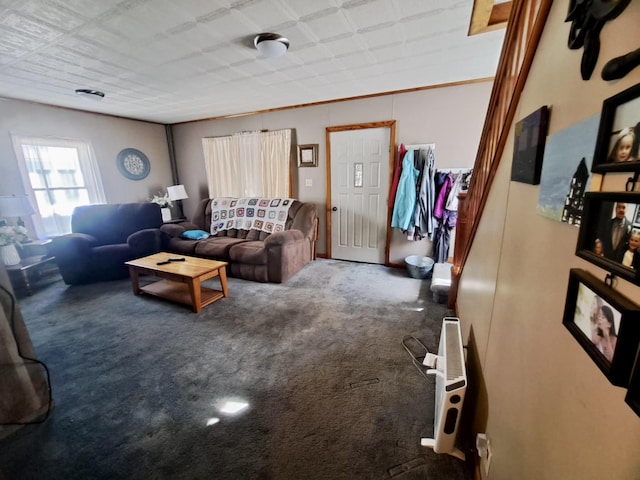 14 Somerset St, Millinocket, ME 04462 - living room featuring carpet floors