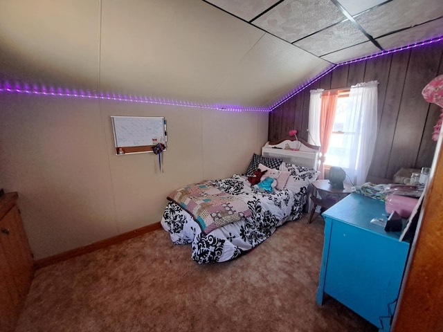 14 Somerset St, Millinocket, ME 04462 - carpeted bedroom with lofted ceiling
