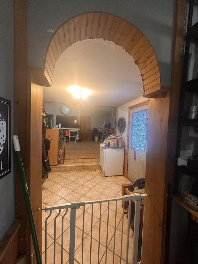 187 Purkis Rd, Buckfield, ME 04220 - hall featuring light tile patterned flooring