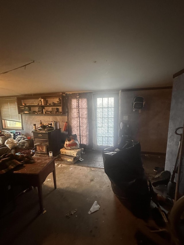 187 Purkis Rd, Buckfield, ME 04220 - miscellaneous room featuring unfinished concrete flooring