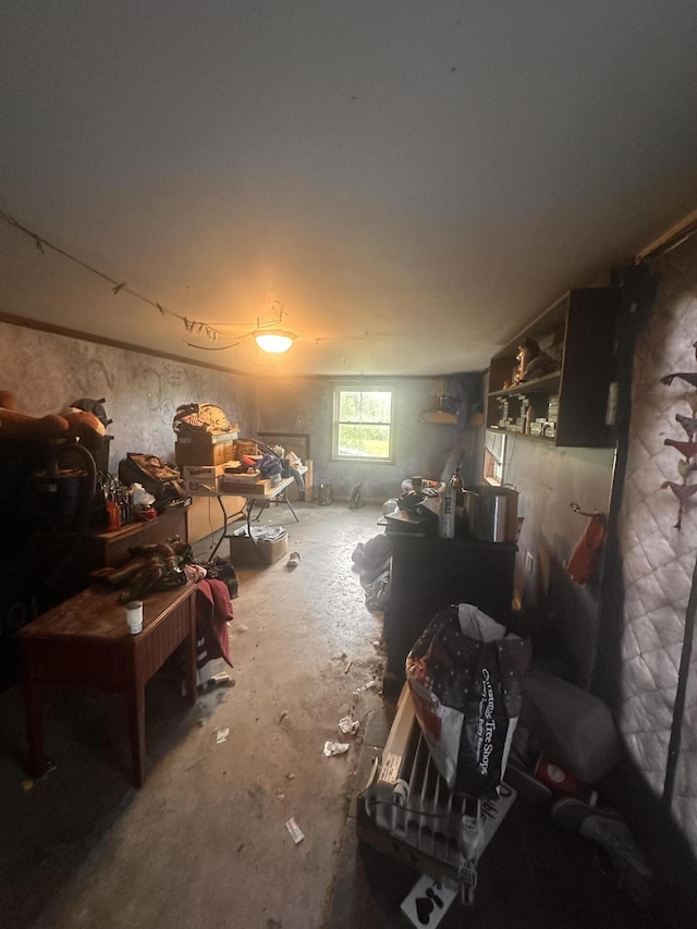 187 Purkis Rd, Buckfield, ME 04220 - miscellaneous room featuring unfinished concrete flooring