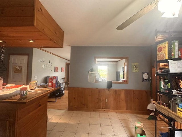 187 Purkis Rd, Buckfield, ME 04220 - kitchen with light tile patterned flooring and a ceiling fan