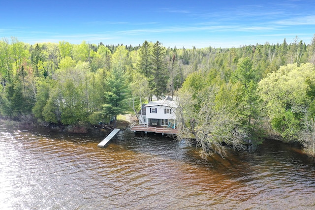 144 Sinclair Rd, Sinclair, ME 04779 - dock featuring a forest view and a water view