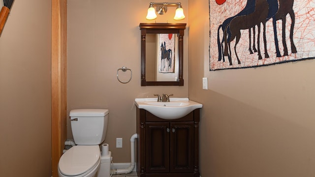 93 Maple St, Fryeburg, ME 04037 - half bathroom featuring toilet and vanity