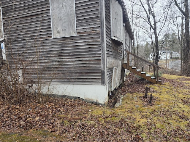 12 Middle Jam Rd, Gorham, ME 04038 - view of property exterior featuring stairway