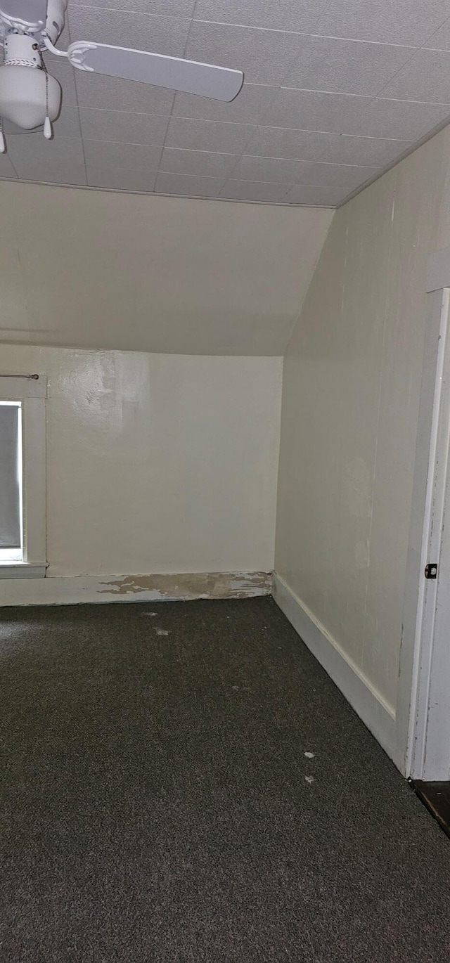 18 Pine St, Skowhegan, ME 04976 - bonus room featuring dark carpet and baseboards