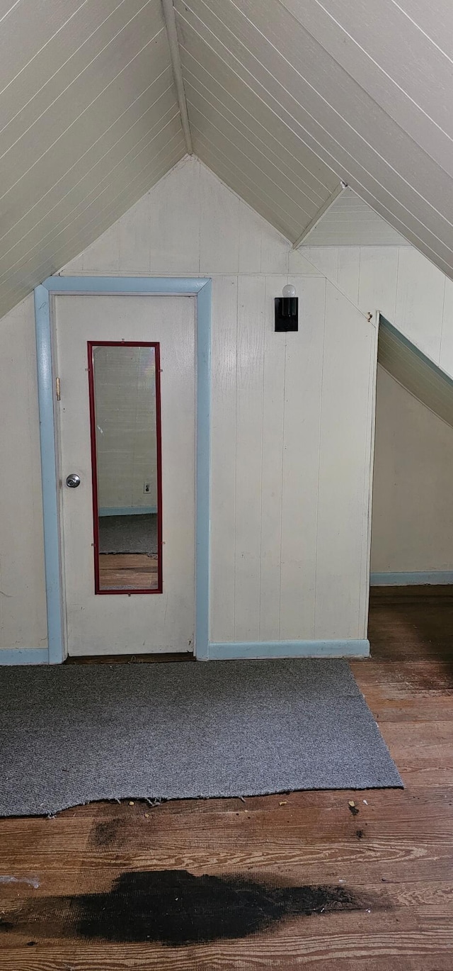 18 Pine St, Skowhegan, ME 04976 - bonus room featuring vaulted ceiling and wood finished floors