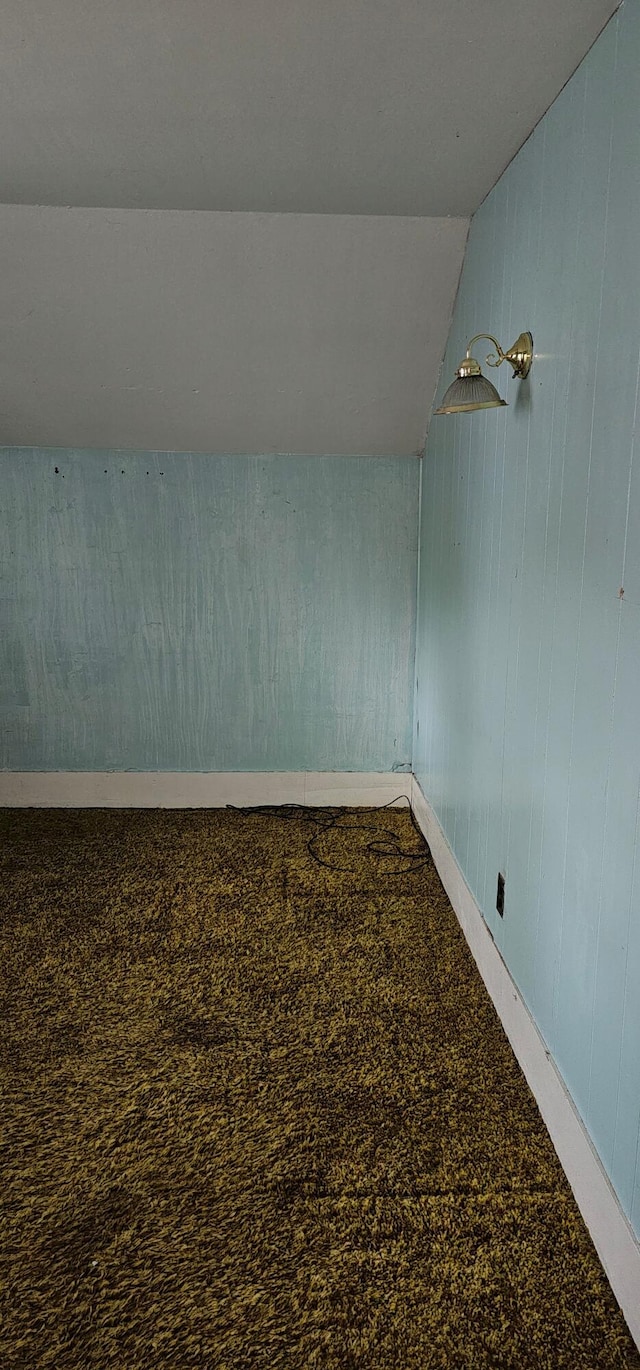 18 Pine St, Skowhegan, ME 04976 - carpeted spare room featuring vaulted ceiling