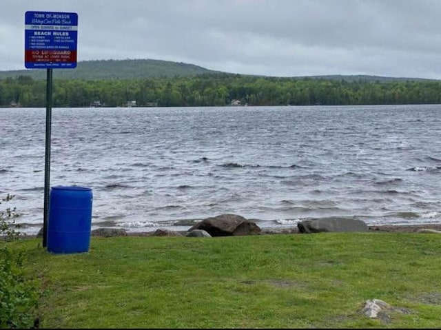 172 Blanchard Rd, Monson, ME 04464 - water view with a forest