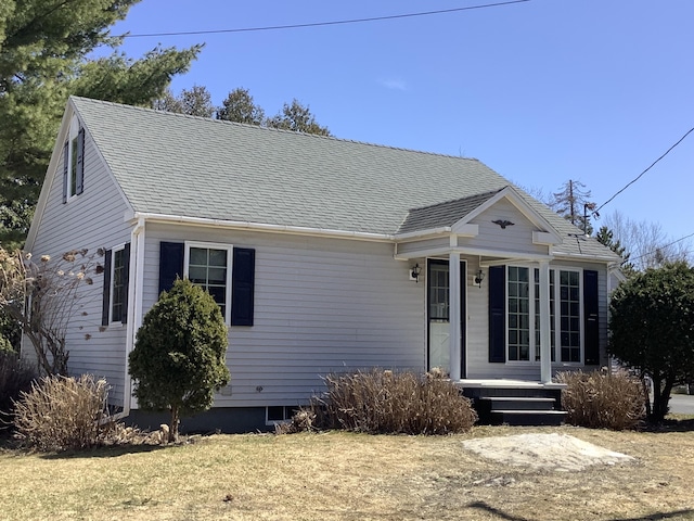 15 Blaine St, Fort Fairfield, ME 04742 - view of front of property with covered porch and a shingled roof