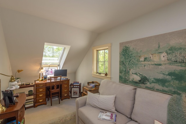 337 Washington St, Camden, ME 04843 - office space with lofted ceiling and light carpet