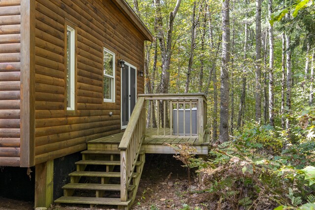17 Spruce Meadow Ln, Jefferson, ME 04348 - wooden deck featuring stairs