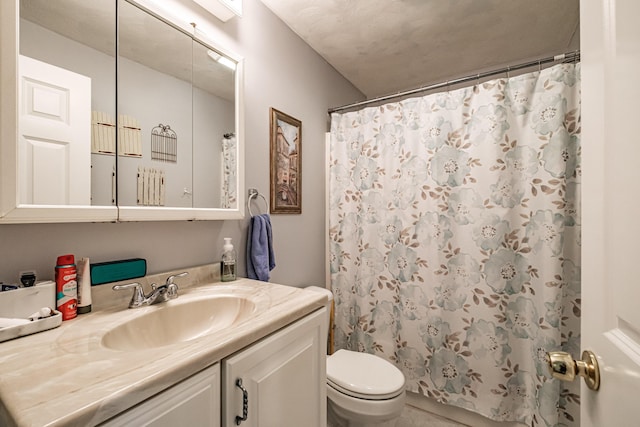 175 Lake House Rd, Naples, ME 04055 - full bathroom with vanity, toilet, and curtained shower
