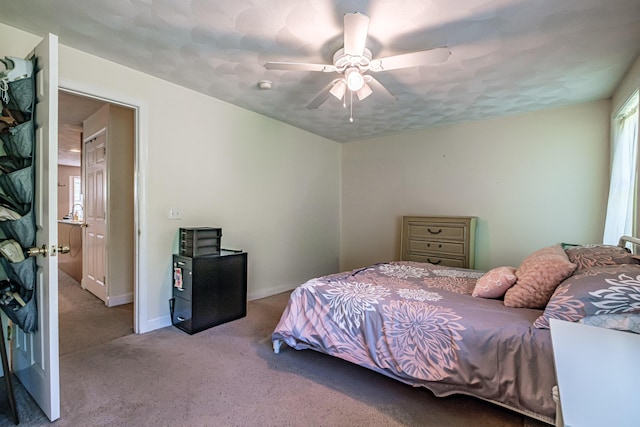 175 Lake House Rd, Naples, ME 04055 - carpeted bedroom featuring ceiling fan and baseboards