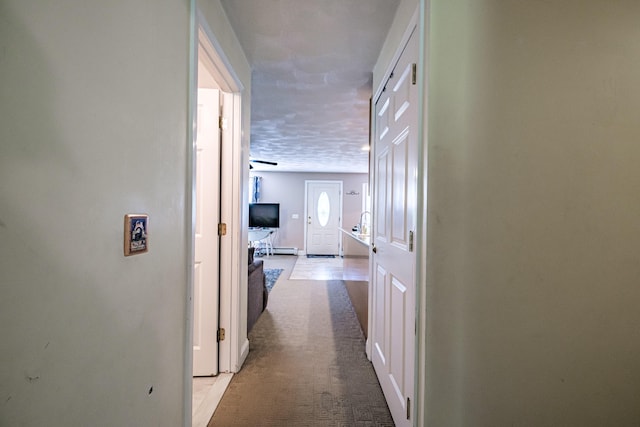 175 Lake House Rd, Naples, ME 04055 - hall with light carpet and baseboards