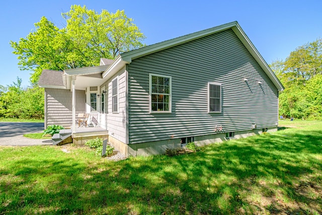 175 Lake House Rd, Naples, ME 04055 - view of side of home with a yard